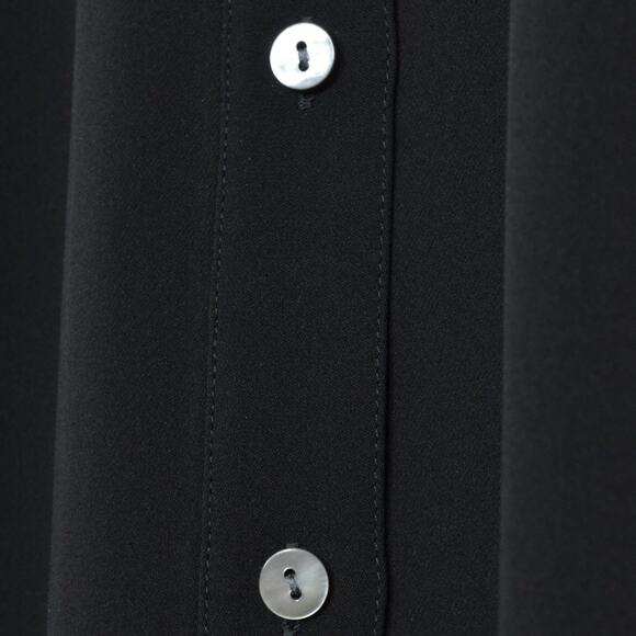 Theory Size S Mix‎ Media Long Sleeve Rib Sweater Dress Black Modest Professional - Picture 8 of 12